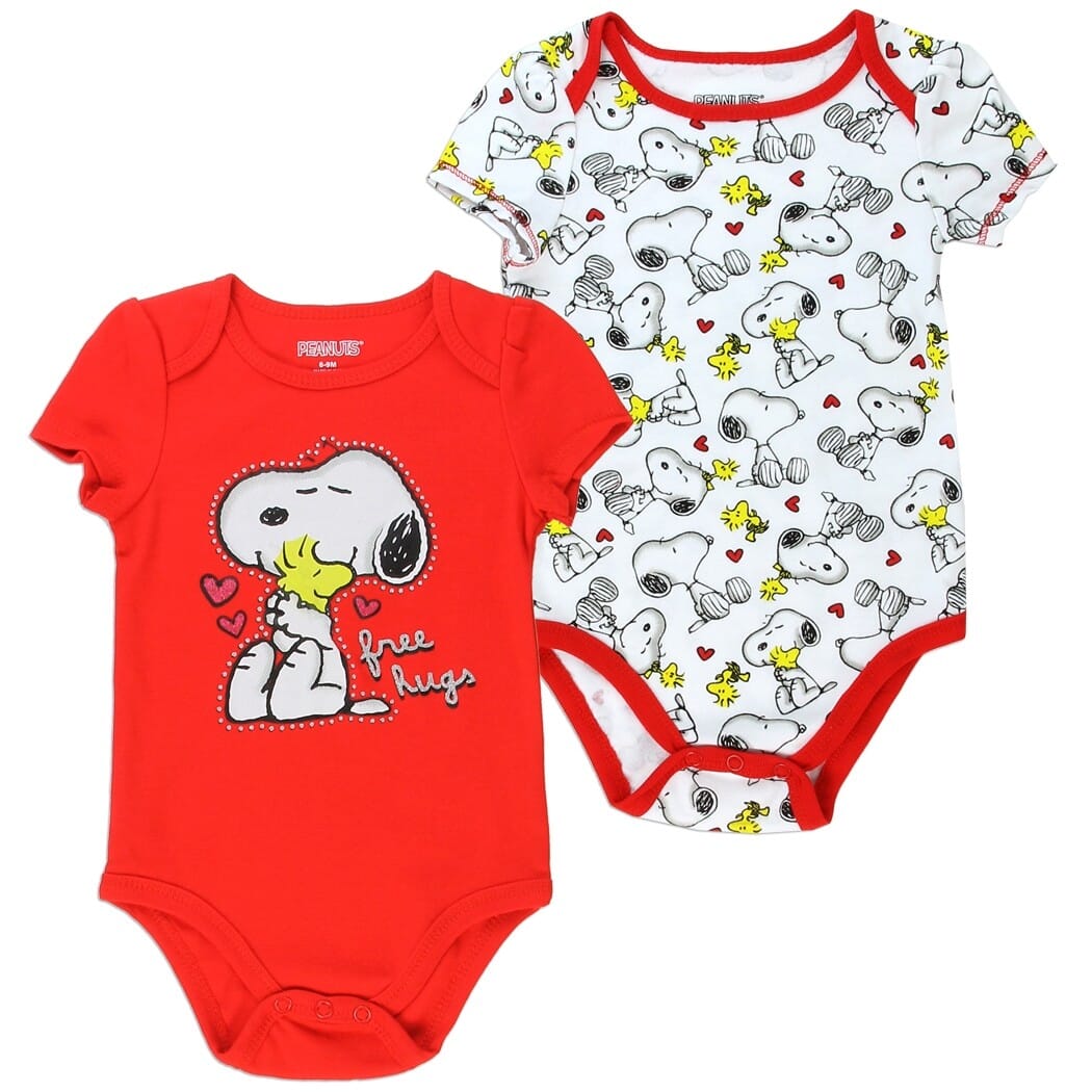 Peanuts Snoopy Baby Clothes Peanuts Snoopy Free Hugs Onesie Set