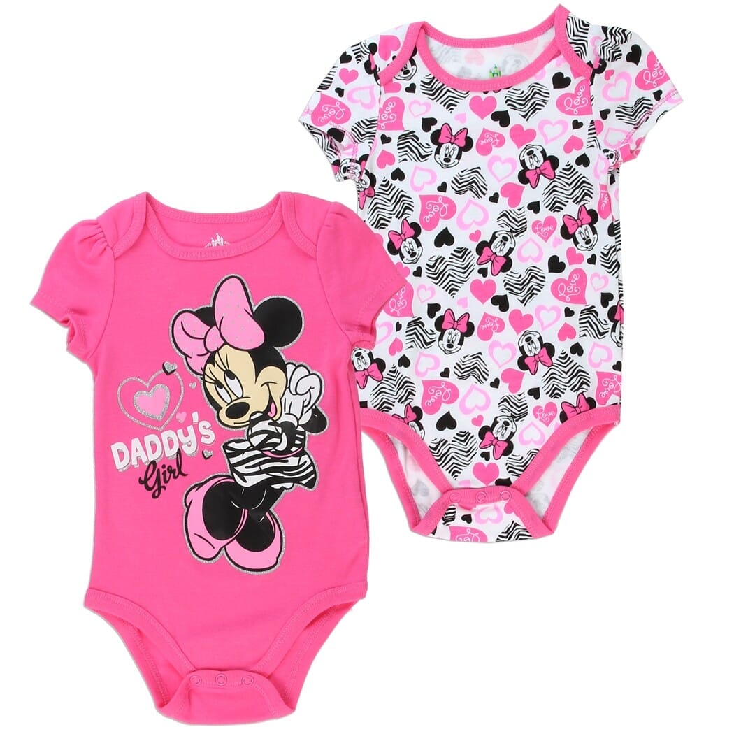 2-SET WINNIE THE POOH PIGLET /& MINNIE Creeper Baby Girl Disney Pink Clothing NEW