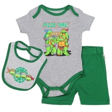 Ninja Turtles One Piece Outfit “PARTY AT MY CRIB” Nickelodeon 0//3 or 6-9 Month