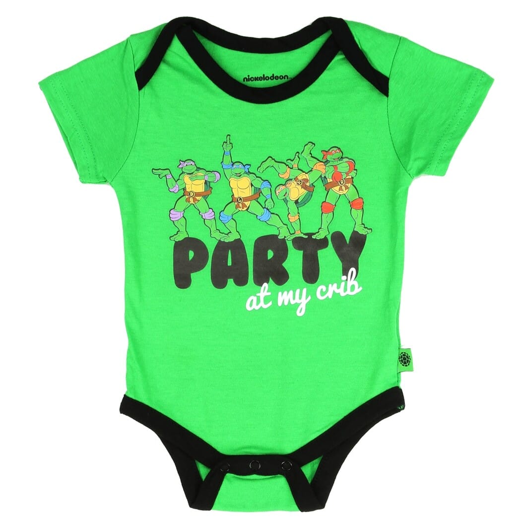 Party At My Crib Onesie Teenage Mutant Ninja Turtles Baby Clothes