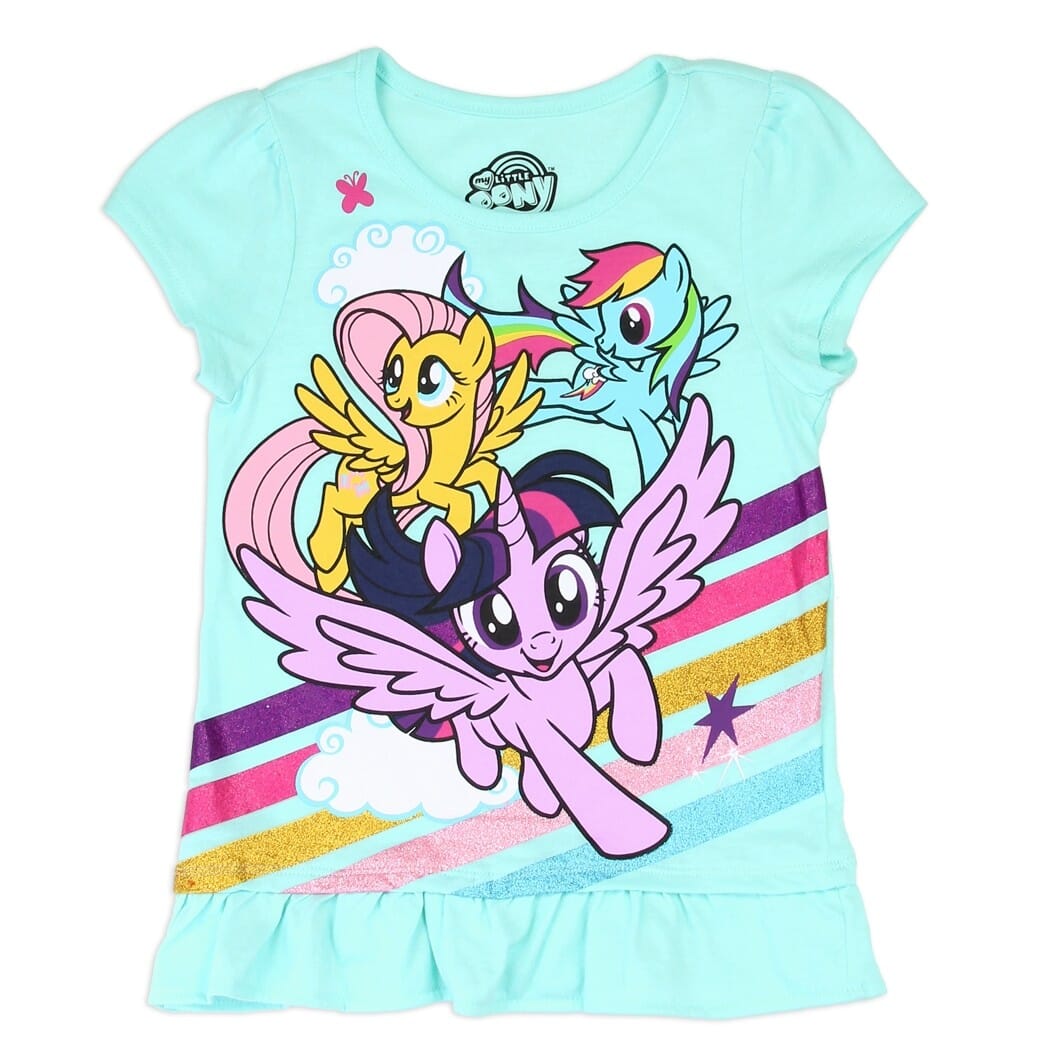 Girls Kids Official My Little Pony White Long Sleeve T Shirt Top