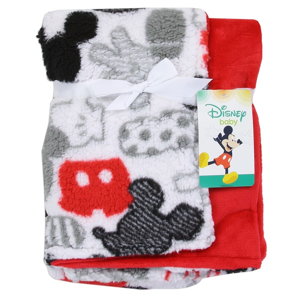 Mickey Mouse Soft Sherpa Disney Baby Blanket