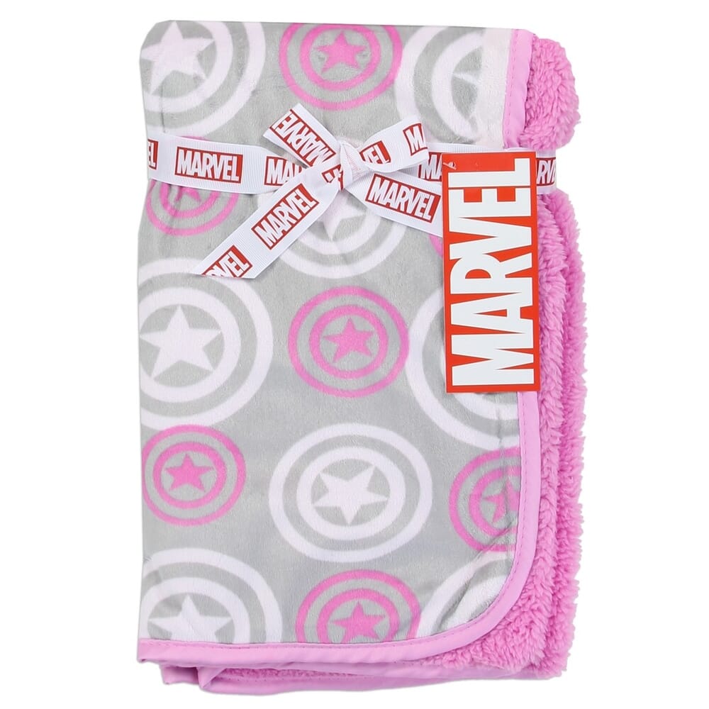 Marvel Comics Avengers Super Soft Sherpa Baby Blanket